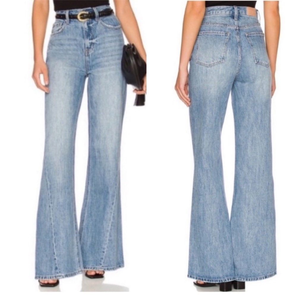 REVOLVE PISTOLA Ruby High Rise Palazzo Wide Leg Jeans Othello Wash - Size 26
